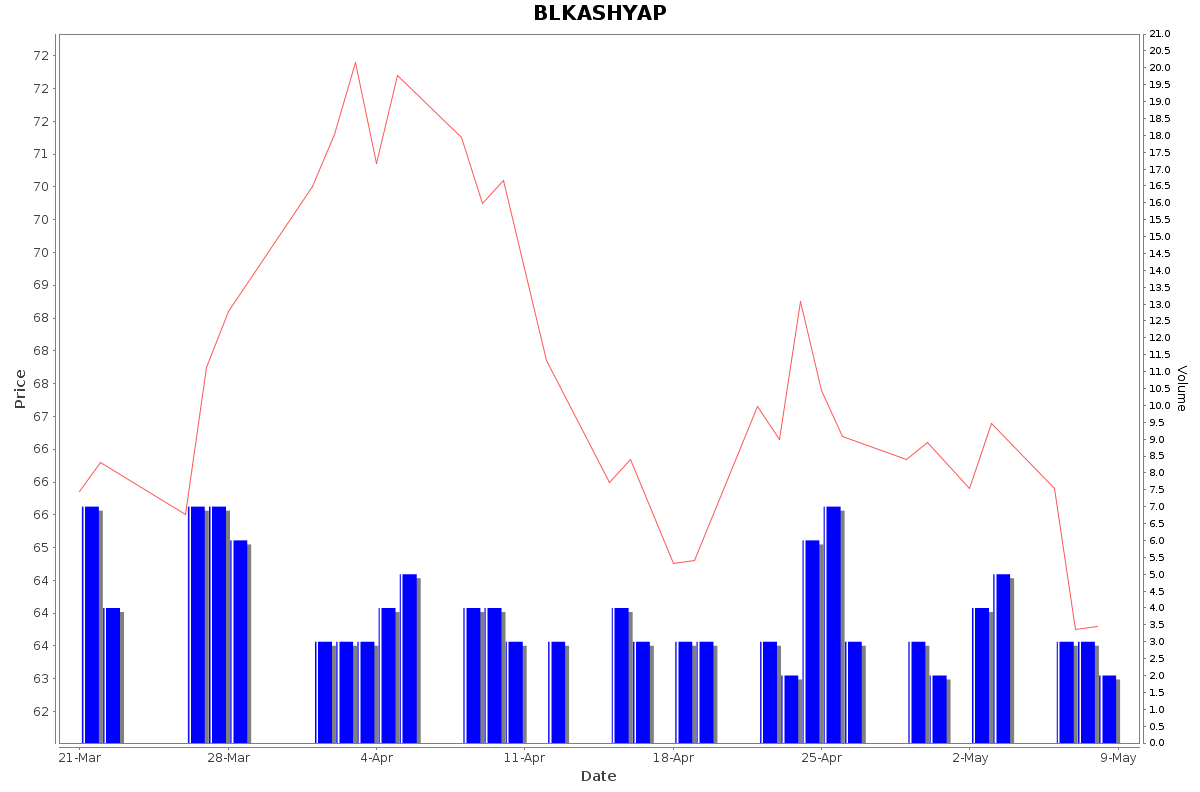 BLKASHYAP Daily Price Chart NSE Today